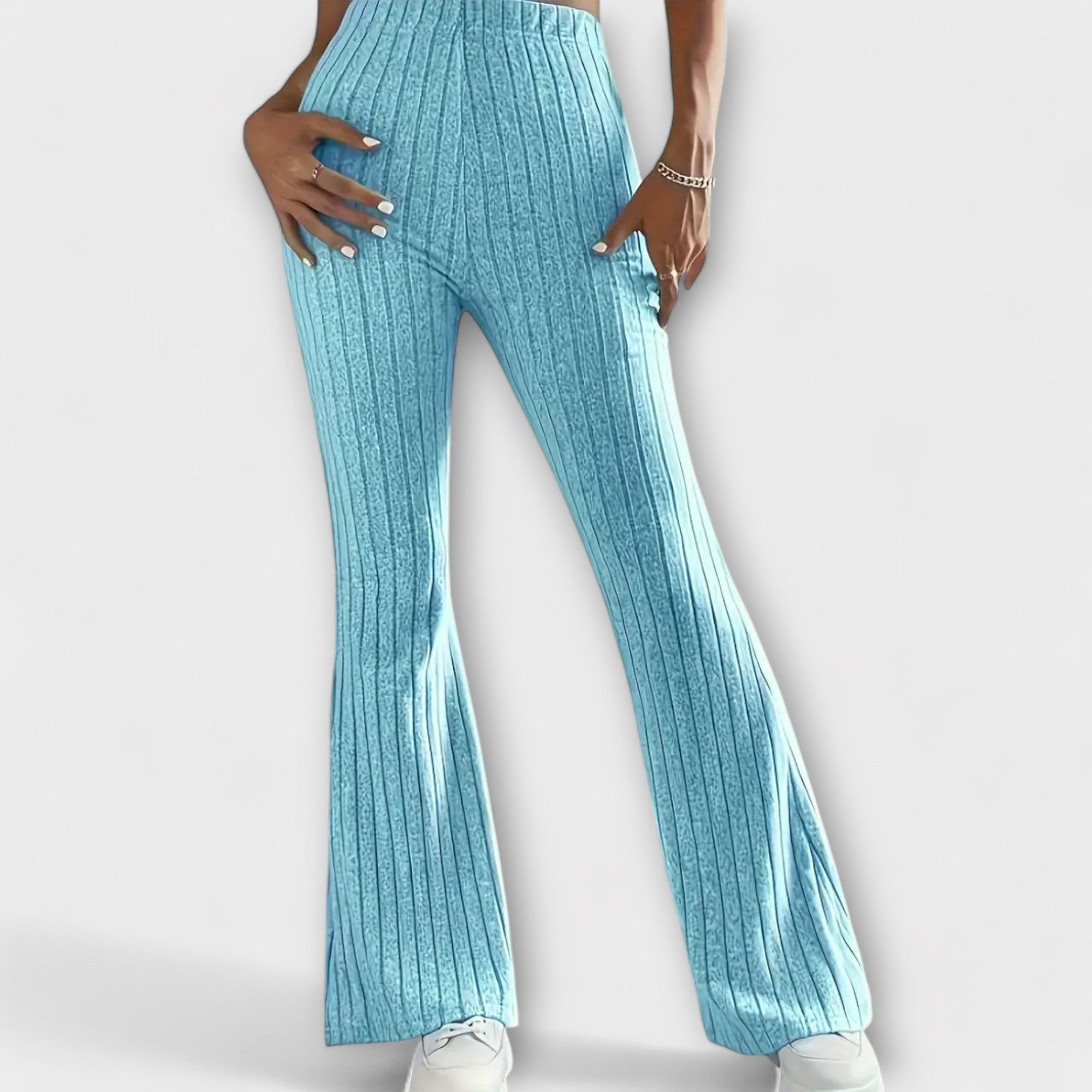 SlimFit Ribbed Bell-Bottoms