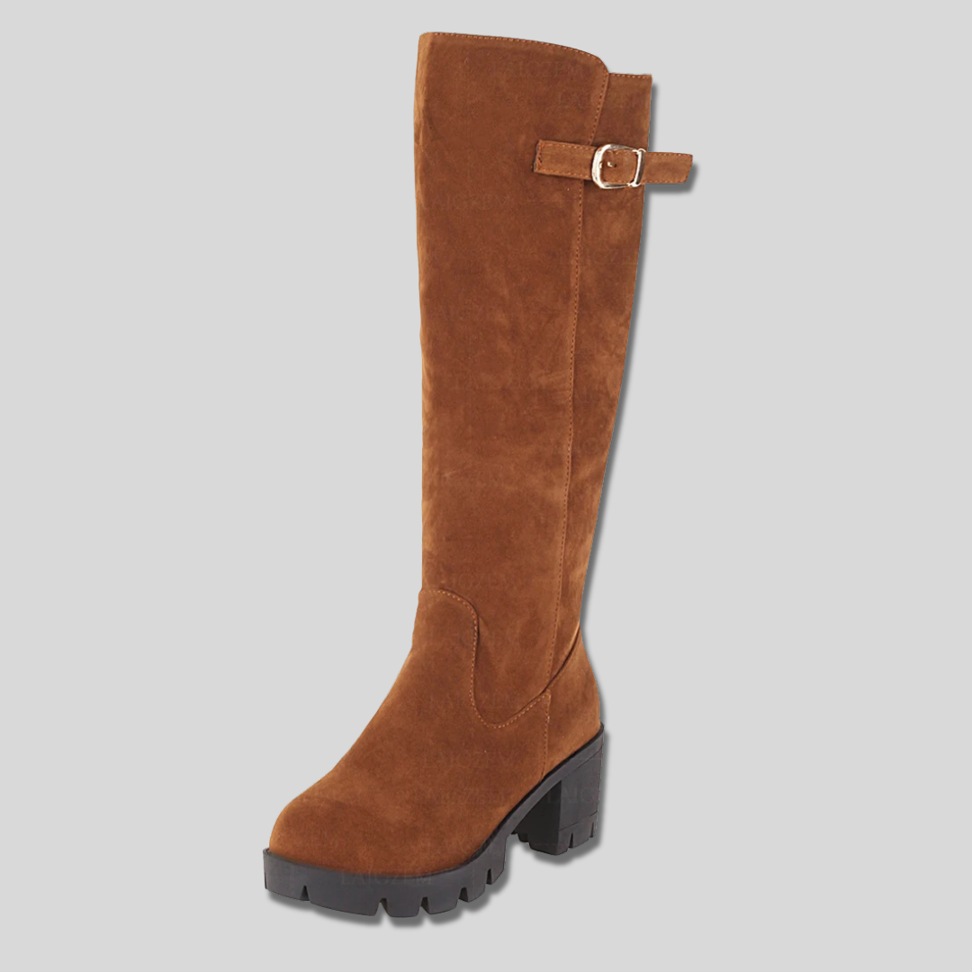 Suede Knee High Boots