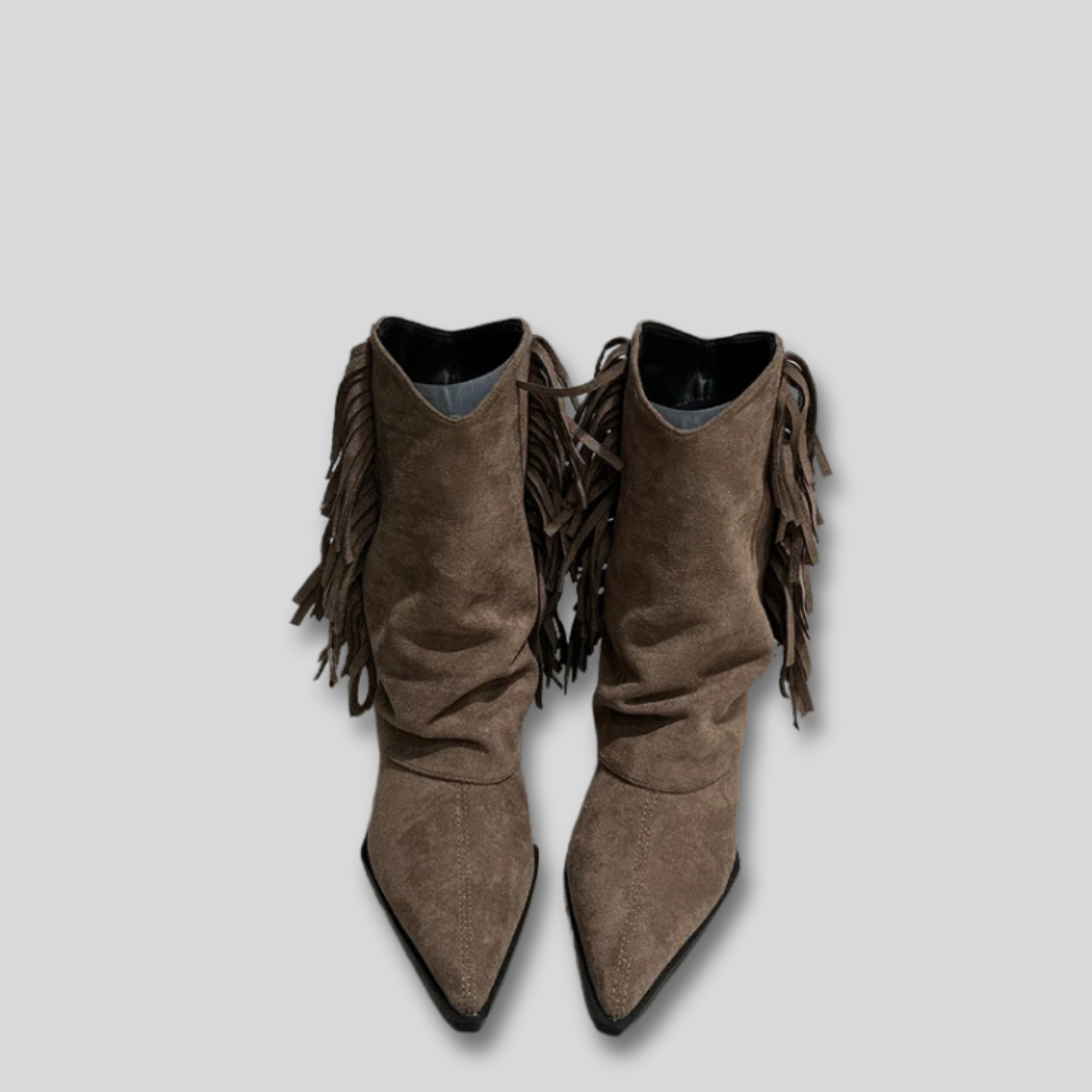 Suede Western Cowboy Boots