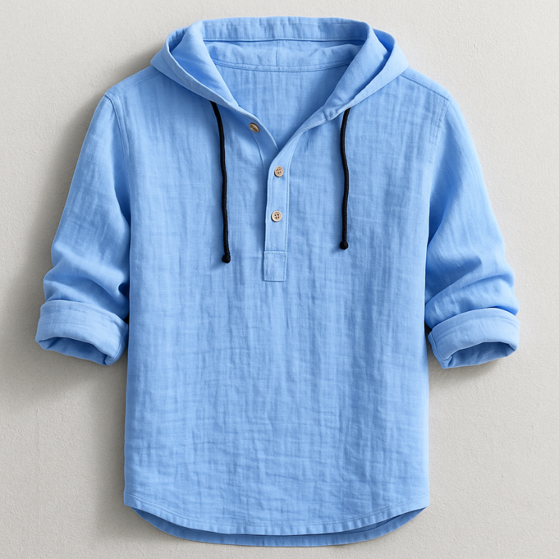 Linen Hooded Shirt