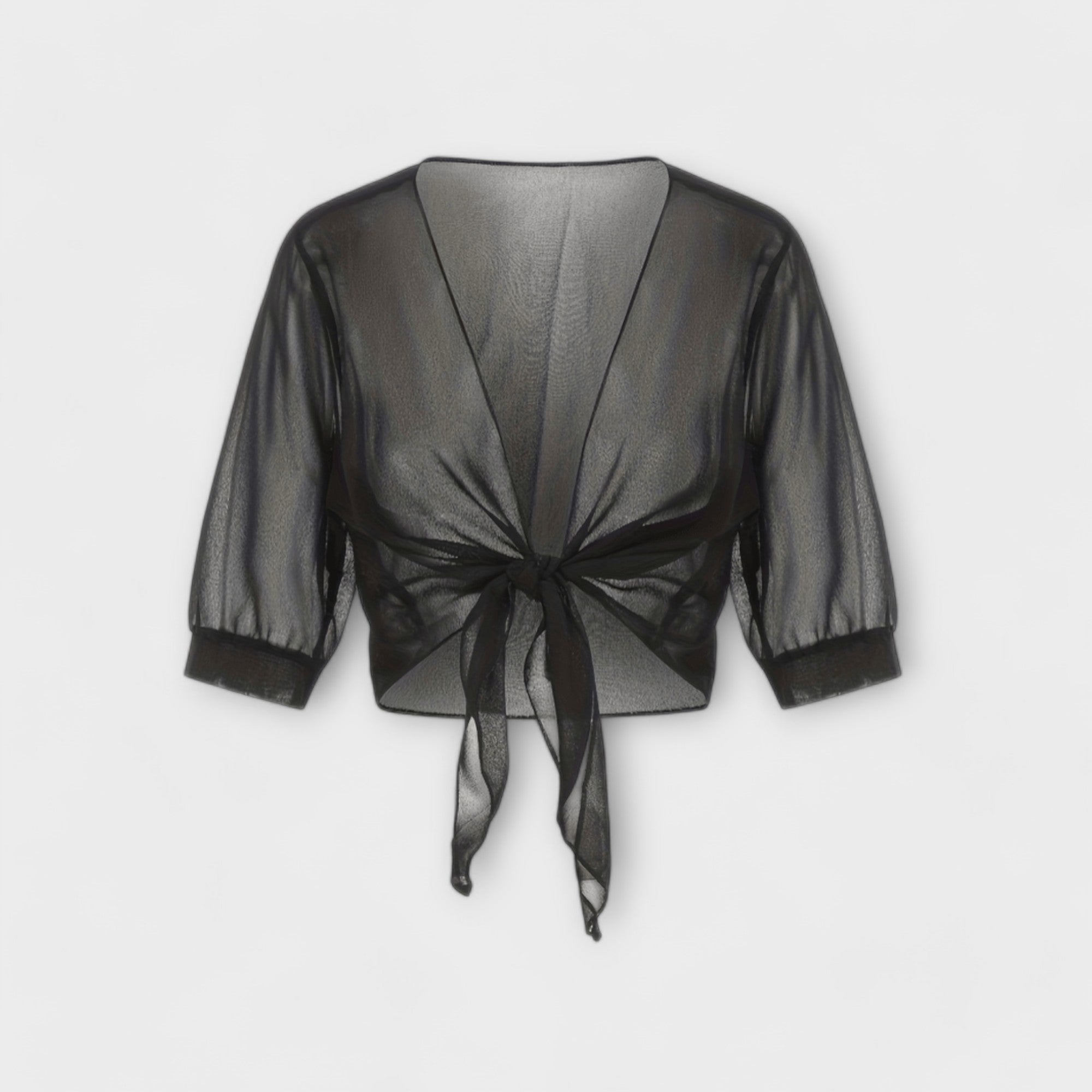 Elegant Sheer Wrap Top