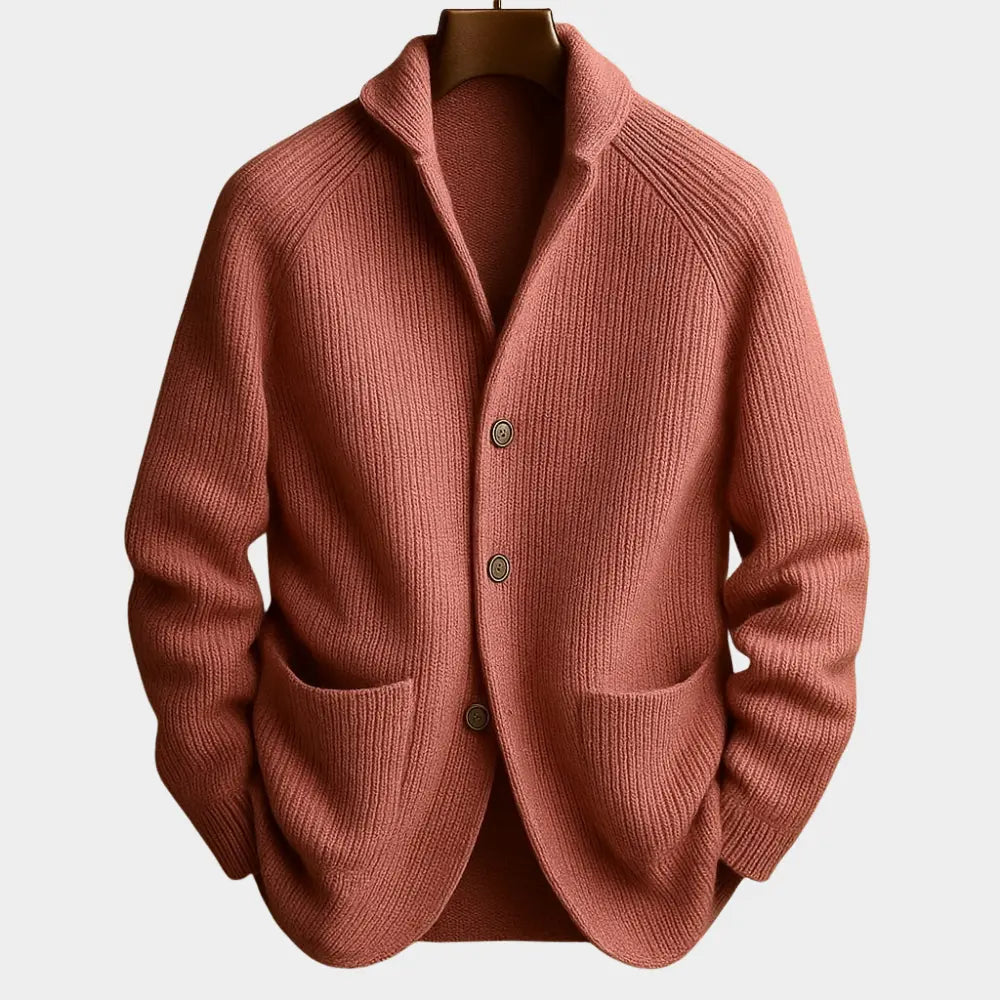 Modern Ribbed Knit Cardigan