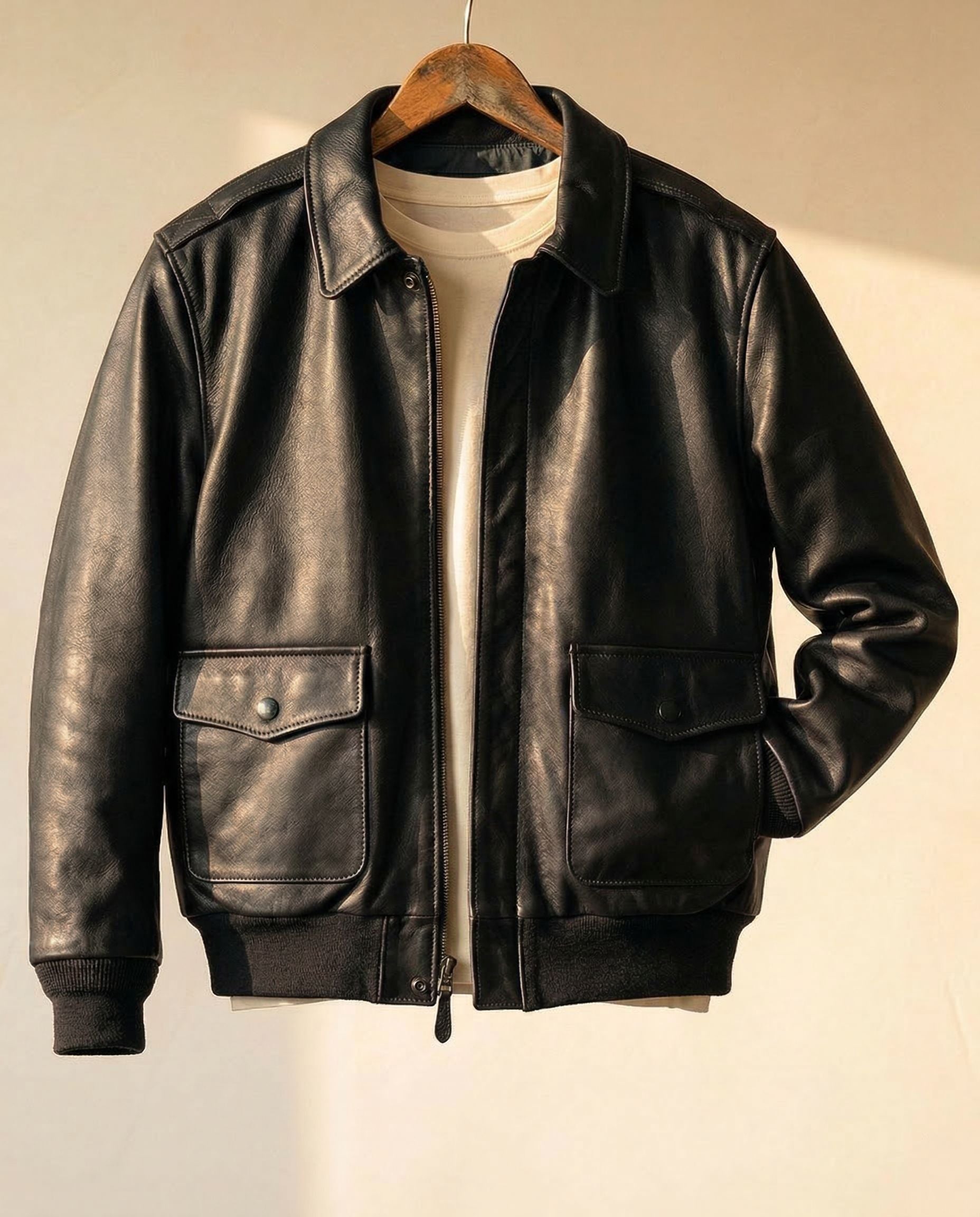 Classic Leather Bomber
