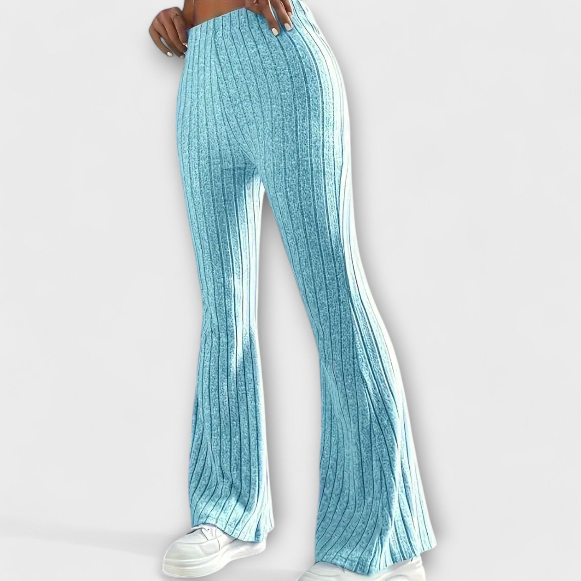 SlimFit Ribbed Bell-Bottoms