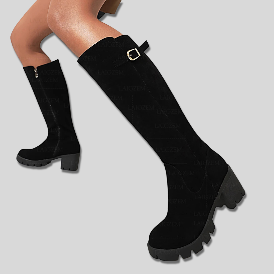 Suede Knee High Boots