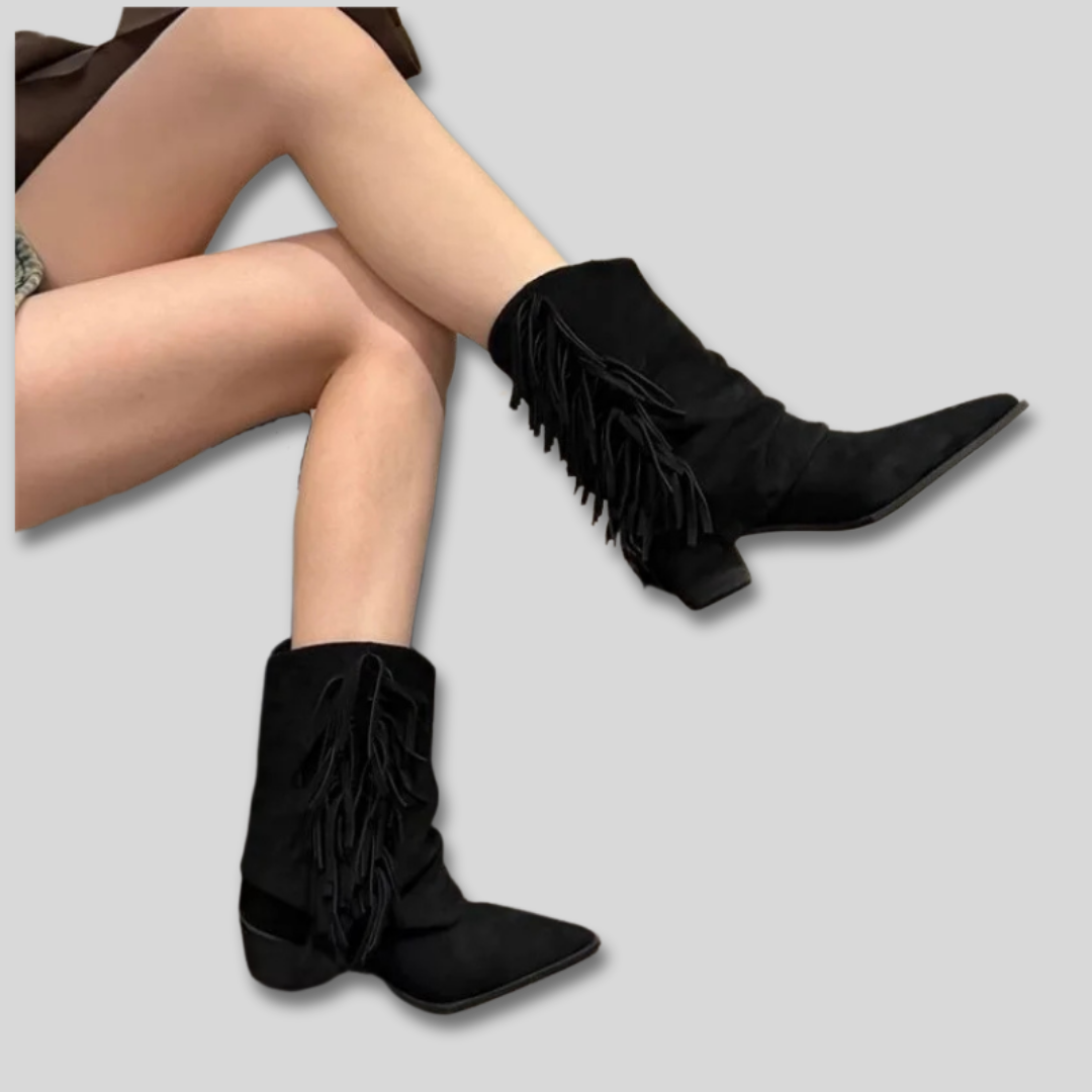 Suede Western Cowboy Boots
