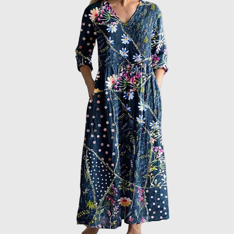 Boho Patchwork Maxi Dress