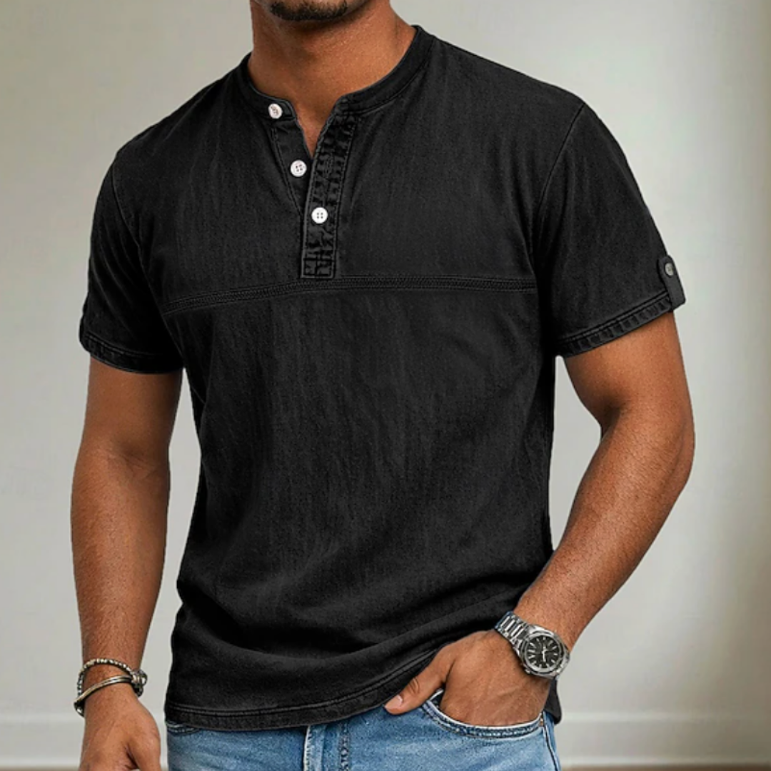 Modern Stand-Collar Henley