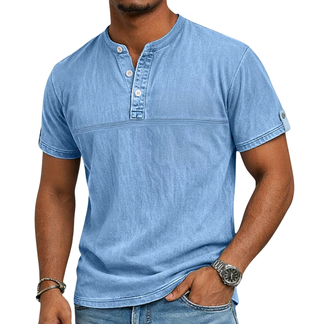 Modern Stand-Collar Henley