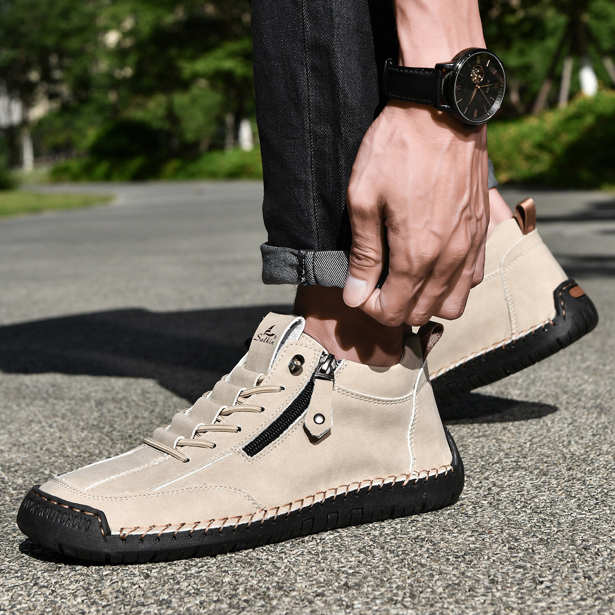 Nubuck Comfort Ankle Shoes