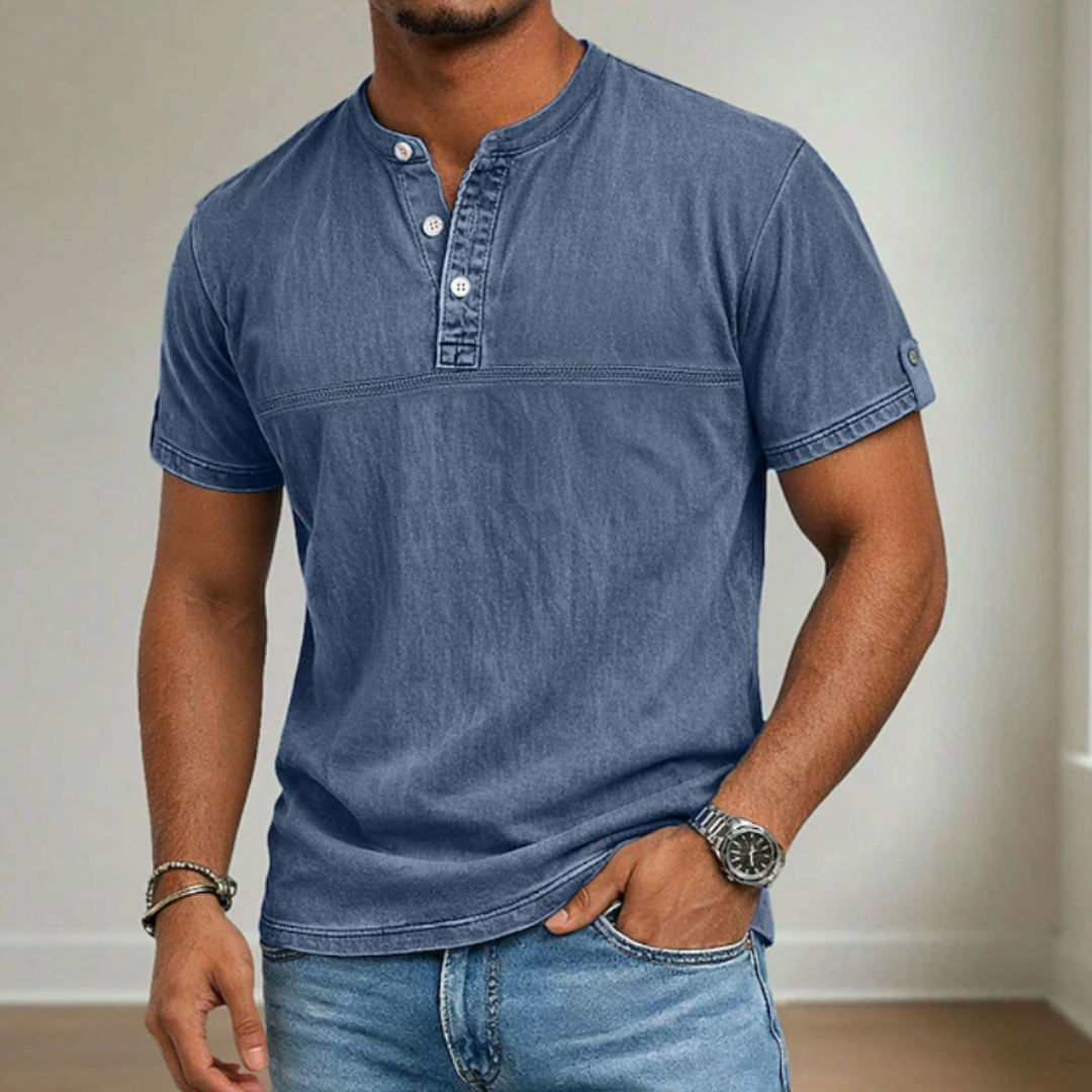 Modern Stand-Collar Henley