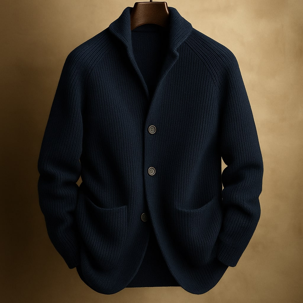 Modern Ribbed Knit Cardigan