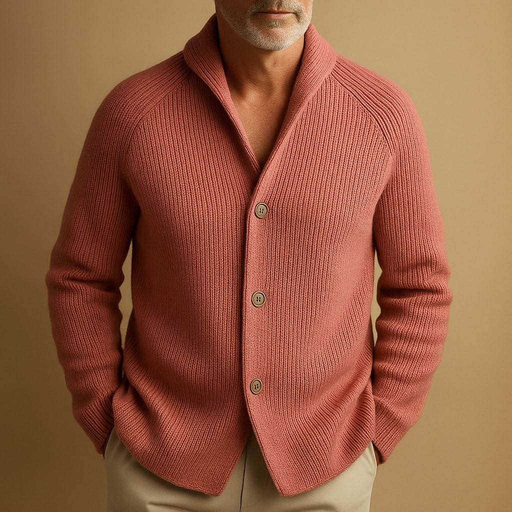 Modern Ribbed Knit Cardigan