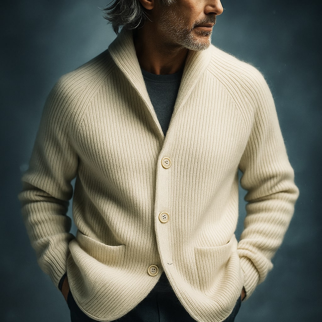 Modern Ribbed Knit Cardigan