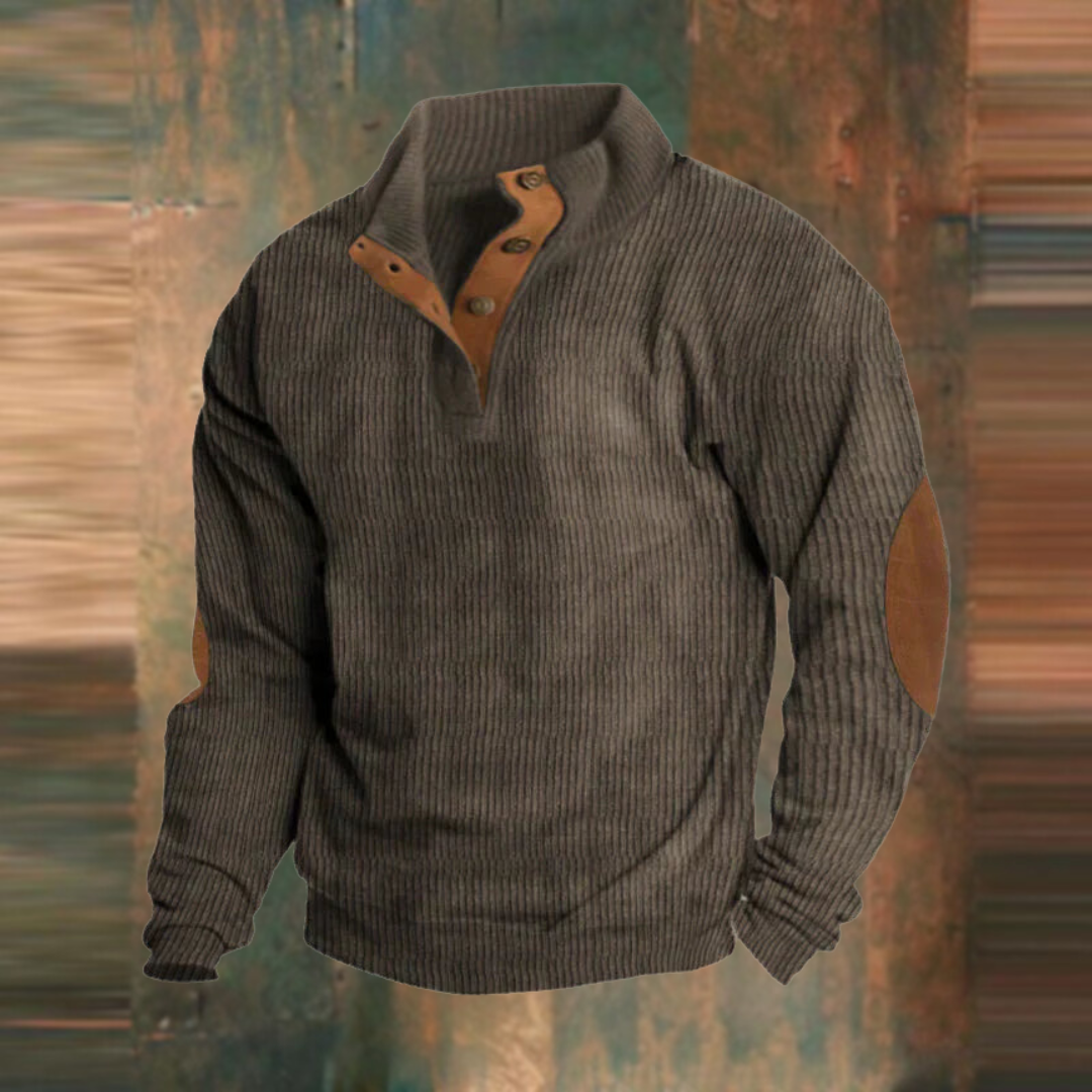 Refined Elbow-Patch Pullover