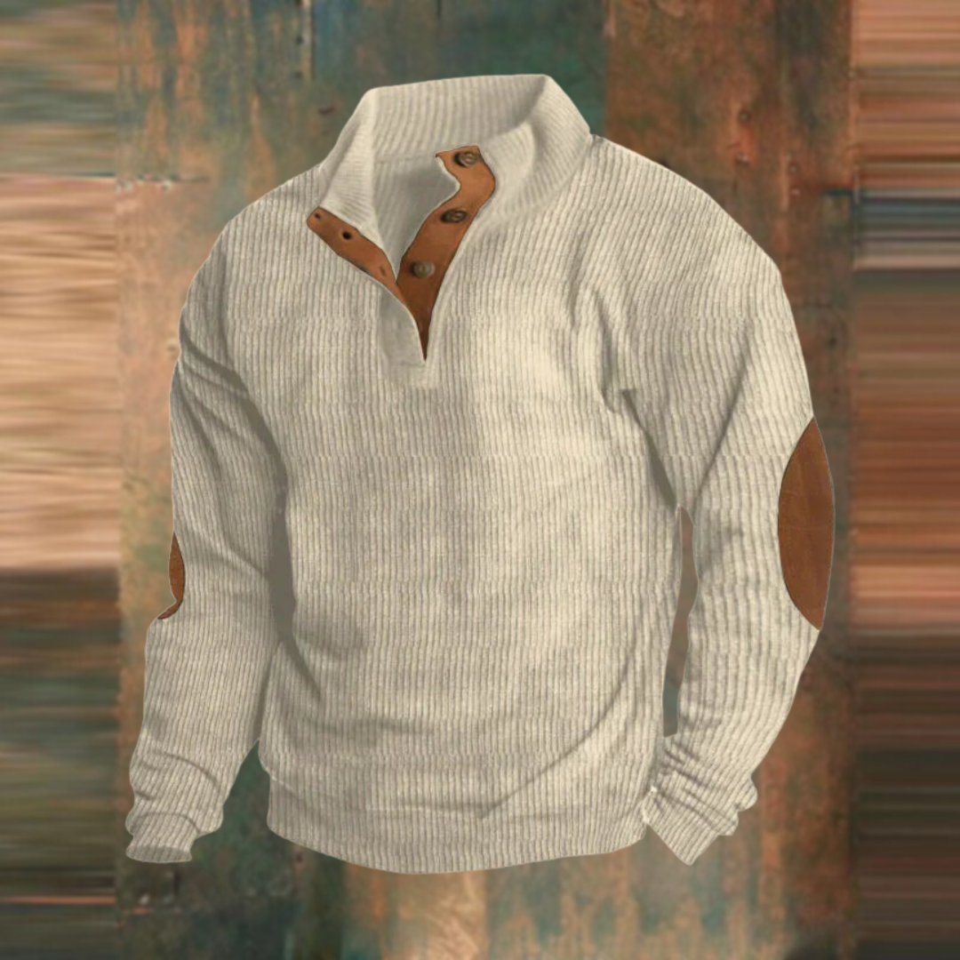 Refined Elbow-Patch Pullover