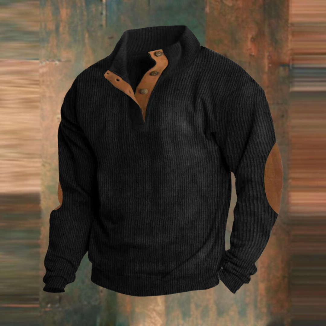 Refined Elbow-Patch Pullover