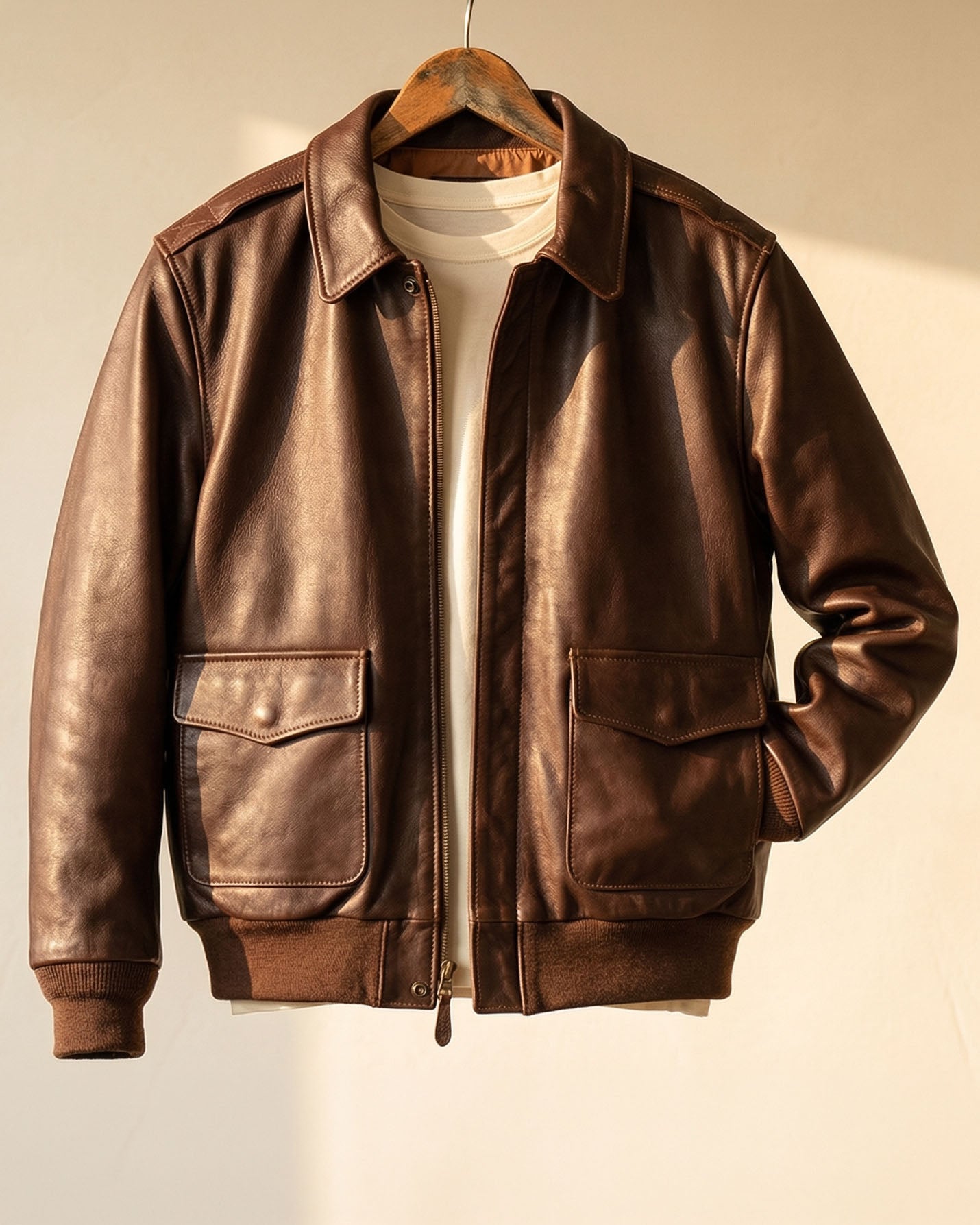 Classic Leather Bomber