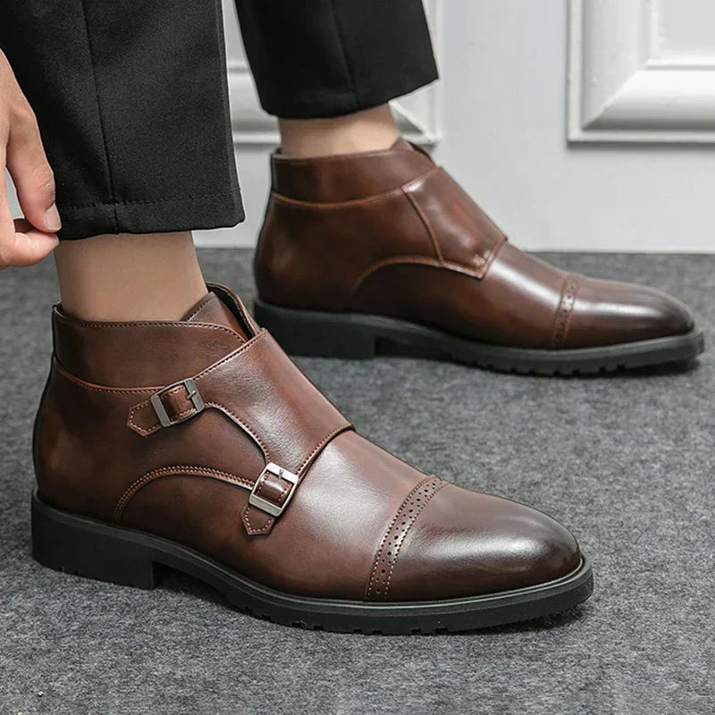 Double Monk-Strap Dress Boots