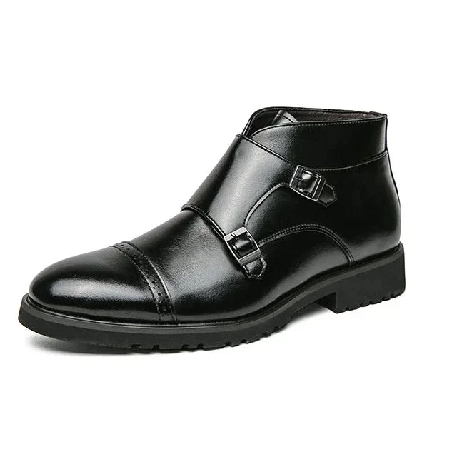 Double Monk-Strap Dress Boots