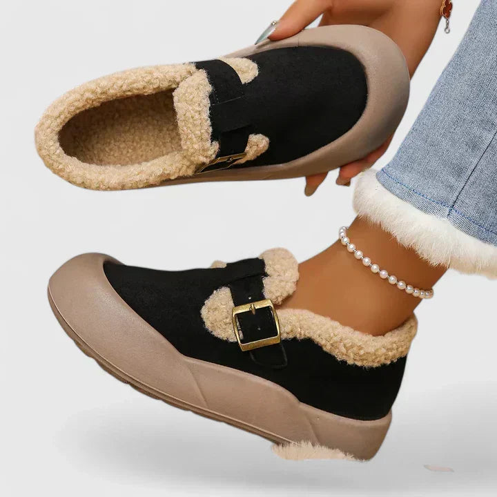 Cozy Buckle Comfort Boots