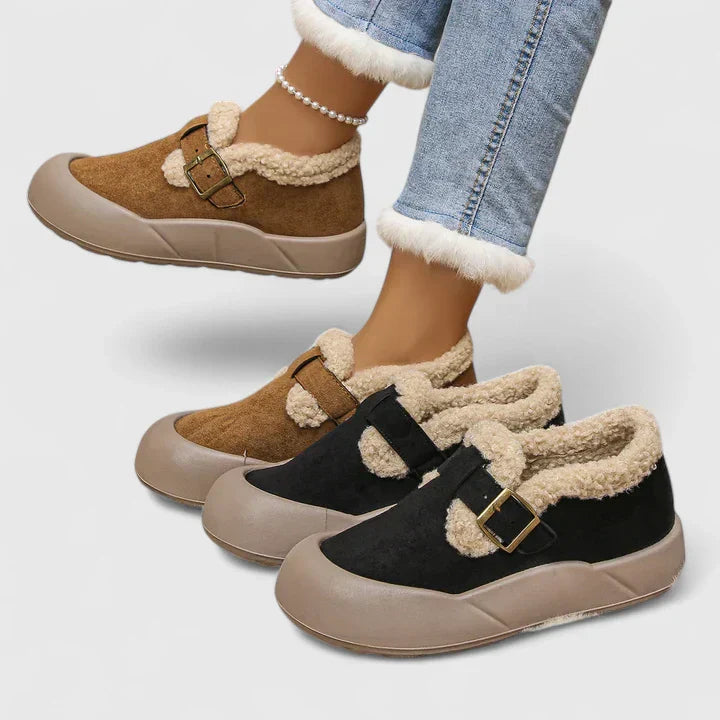 Cozy Buckle Comfort Boots