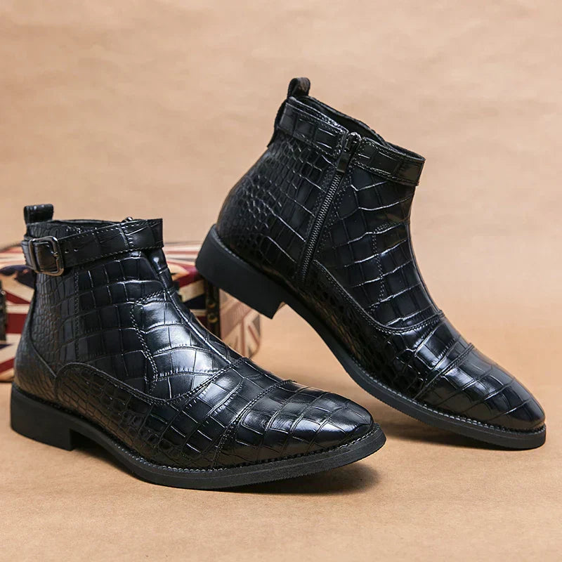 Modern Faux Leather Ankle Boots