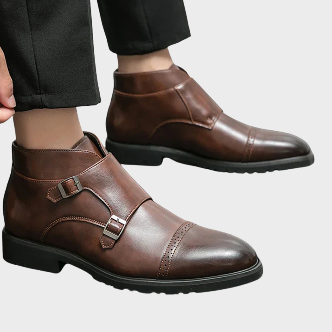 Double Monk-Strap Dress Boots