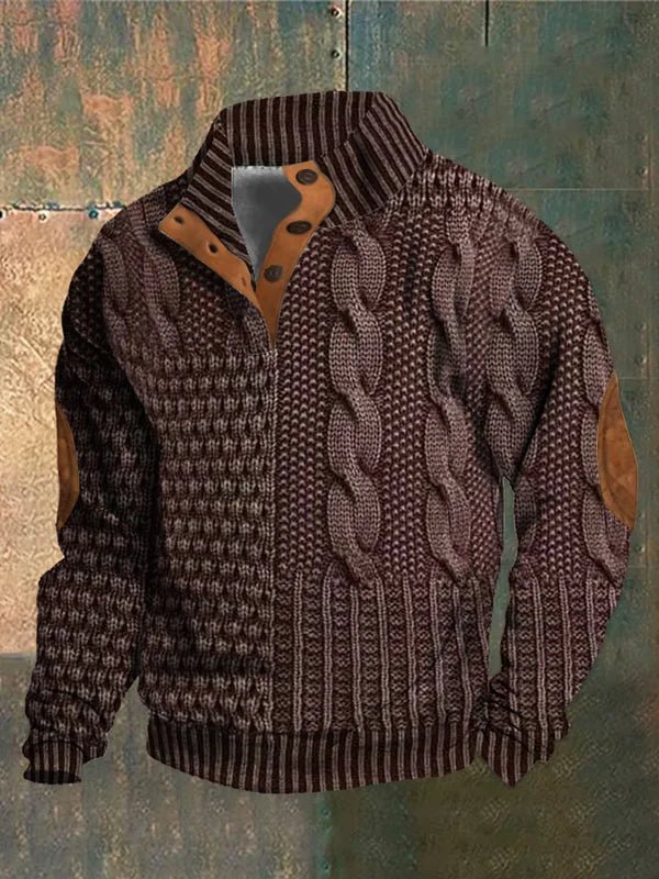 Vintage Pattern Knit Sweater