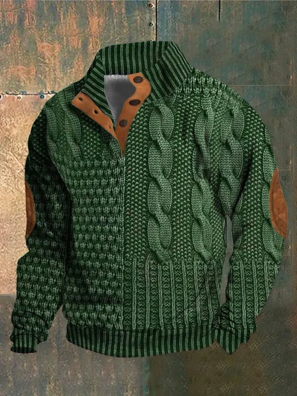 Vintage Pattern Knit Sweater