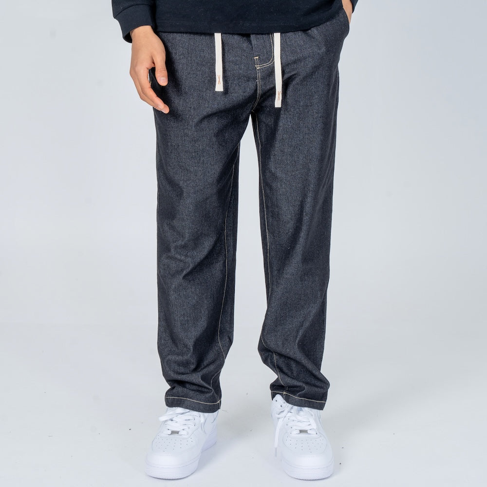 Minimalist Drawstring Denim Pants