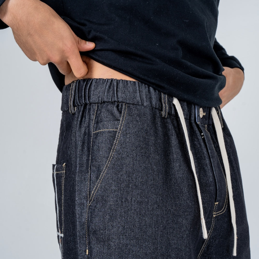 Minimalist Drawstring Denim Pants