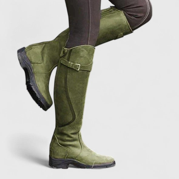 Classic Buckle Comfort Riding Boots