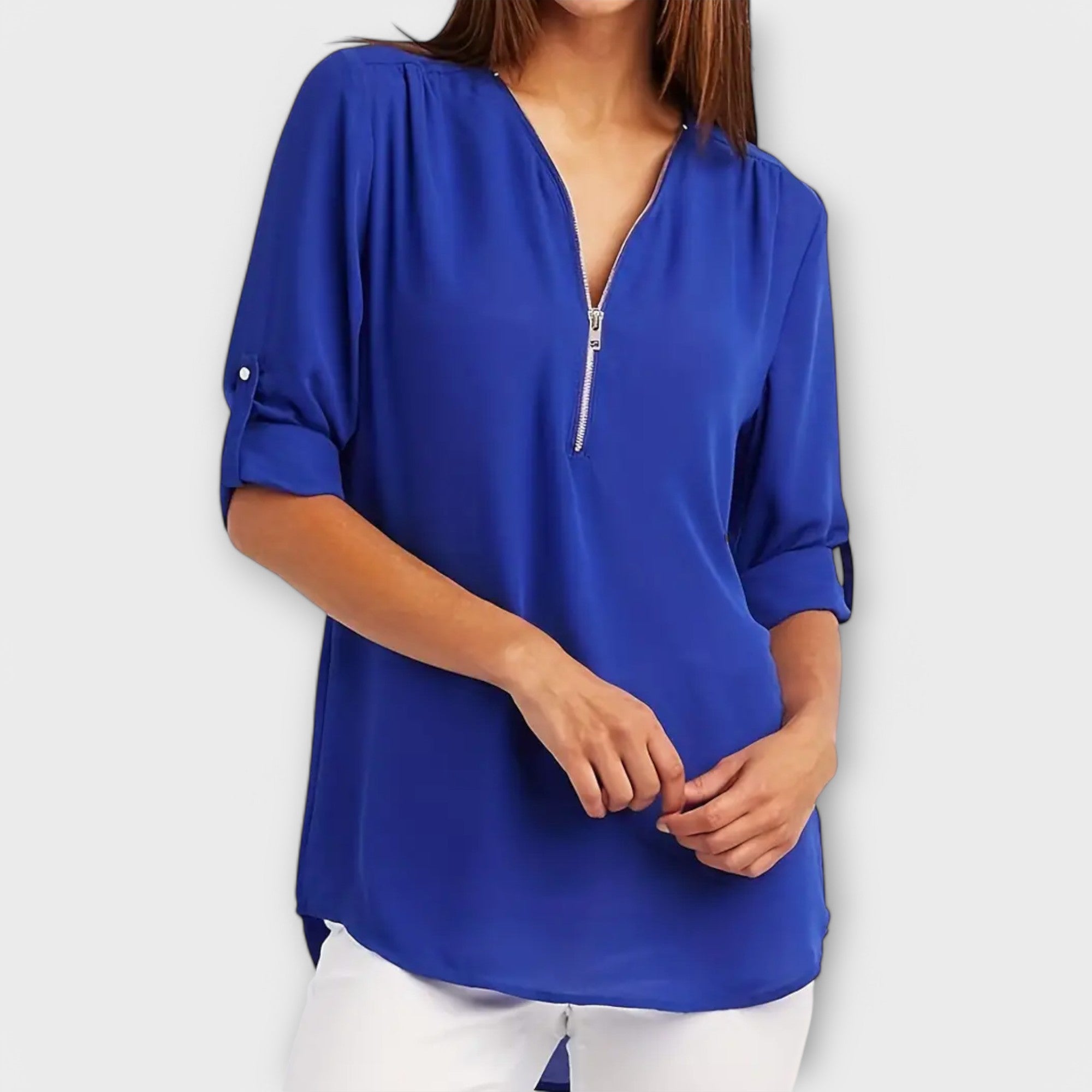 Casual blouse with V-neck