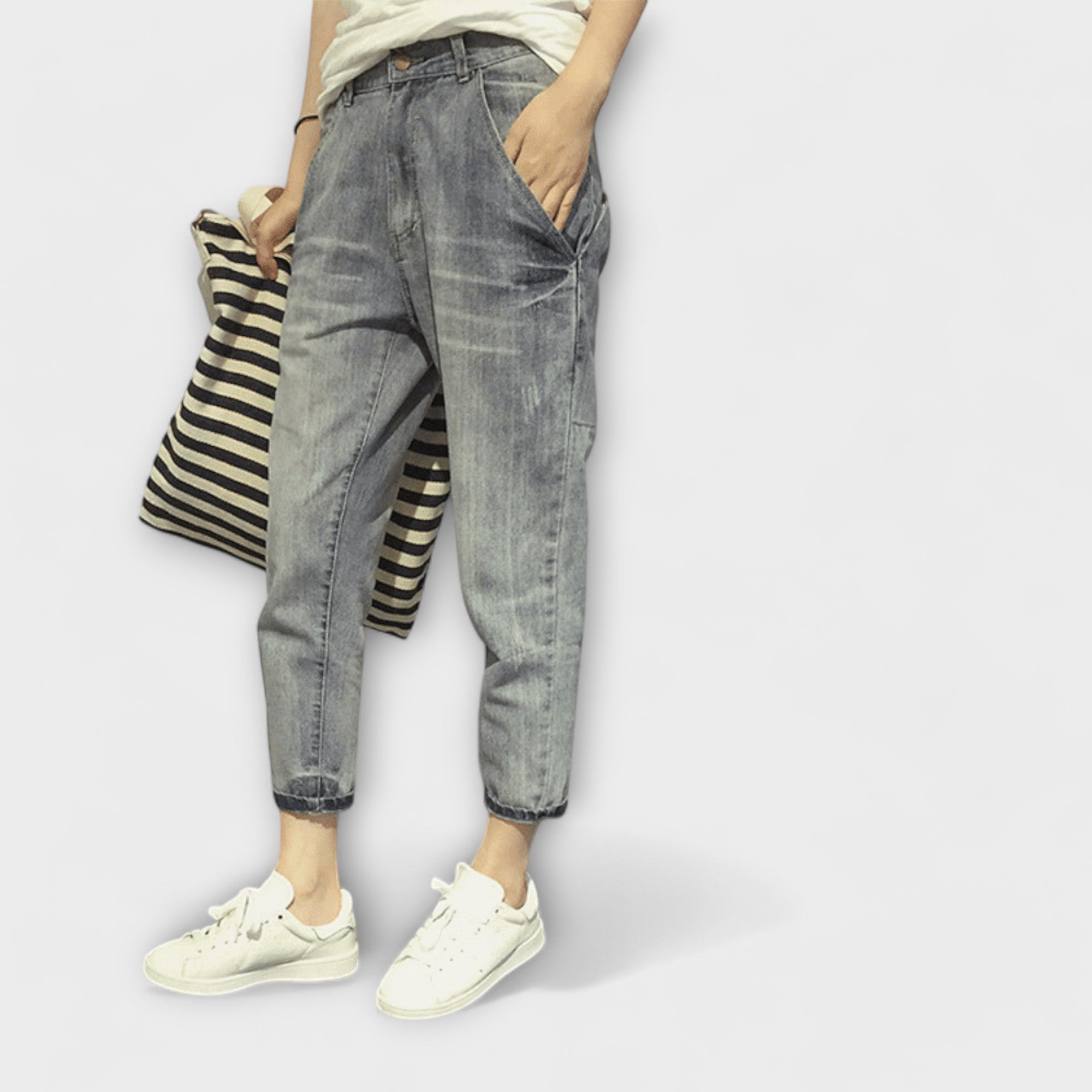 Casual Relaxed Fit Denim Pants