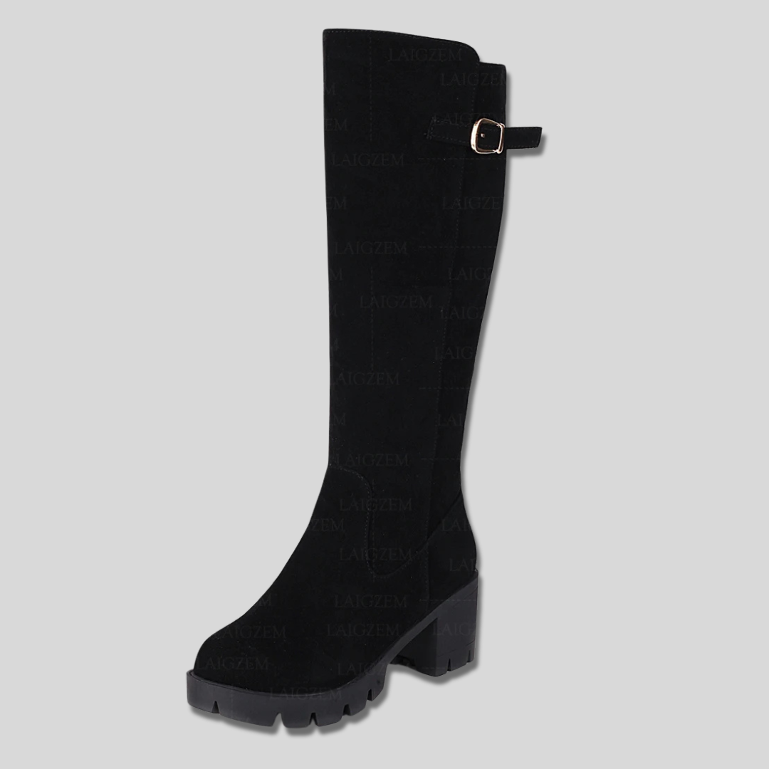 Suede Knee High Boots