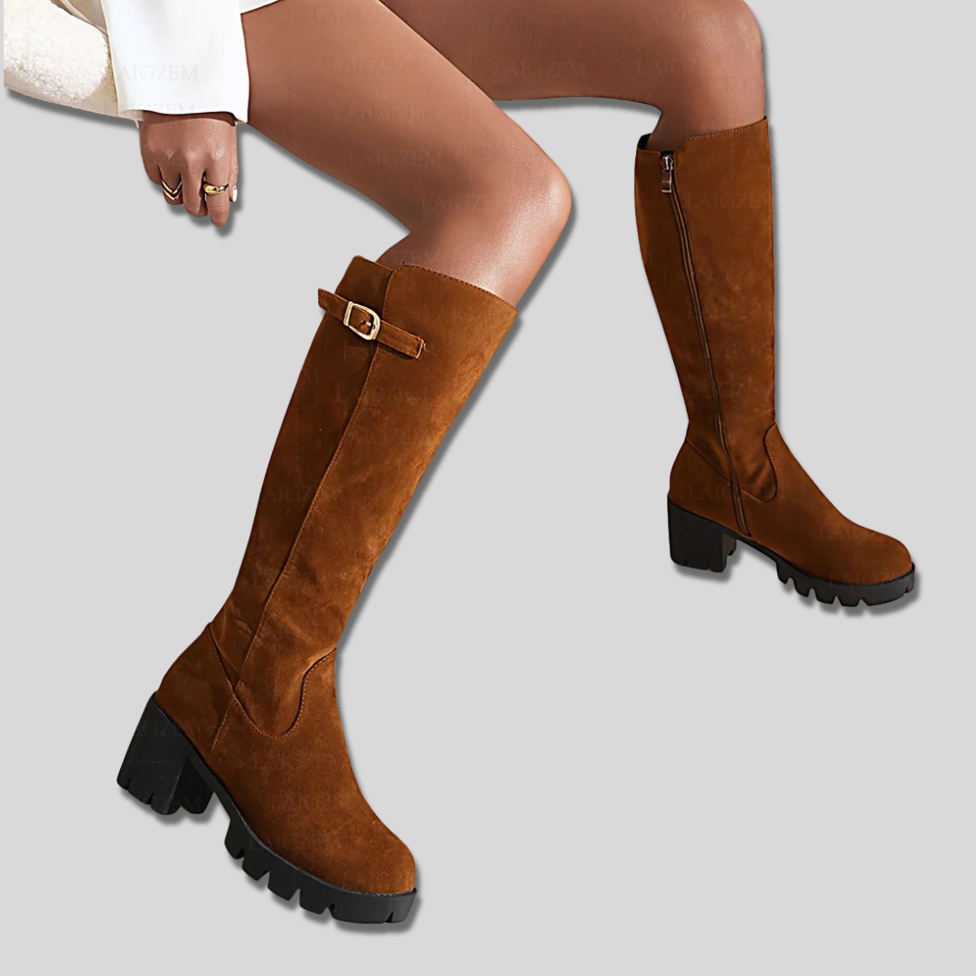 Suede Knee High Boots