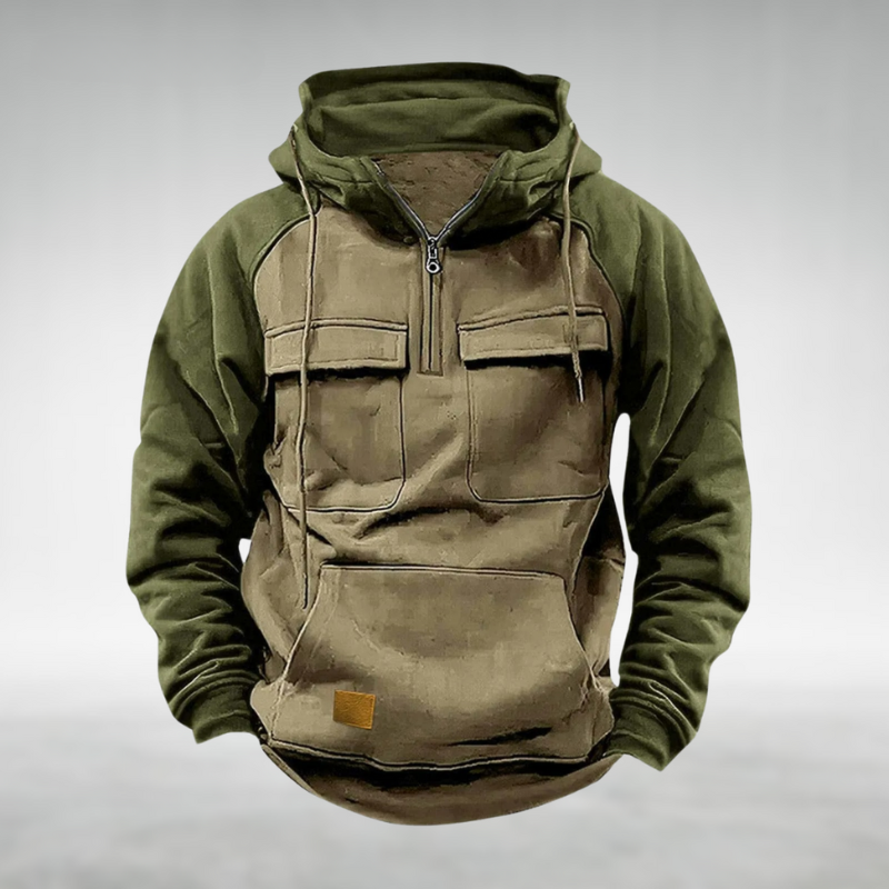 Rugged Hooded Winter Sweatshirt