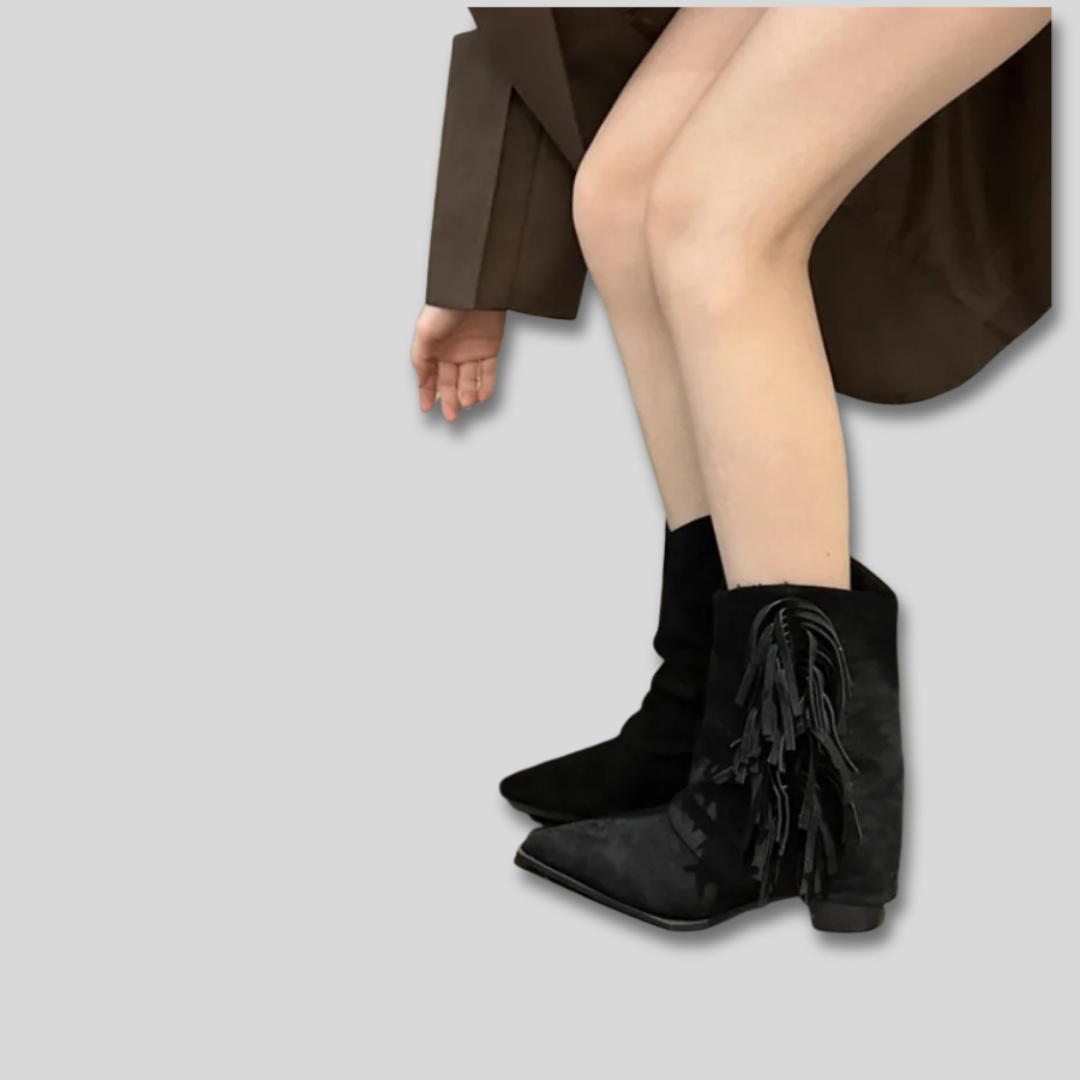Suede Western Cowboy Boots