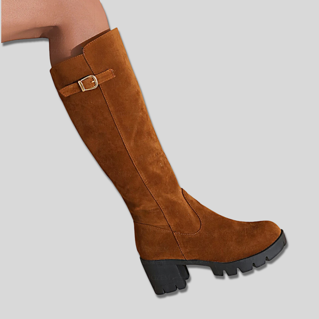 Suede Knee High Boots
