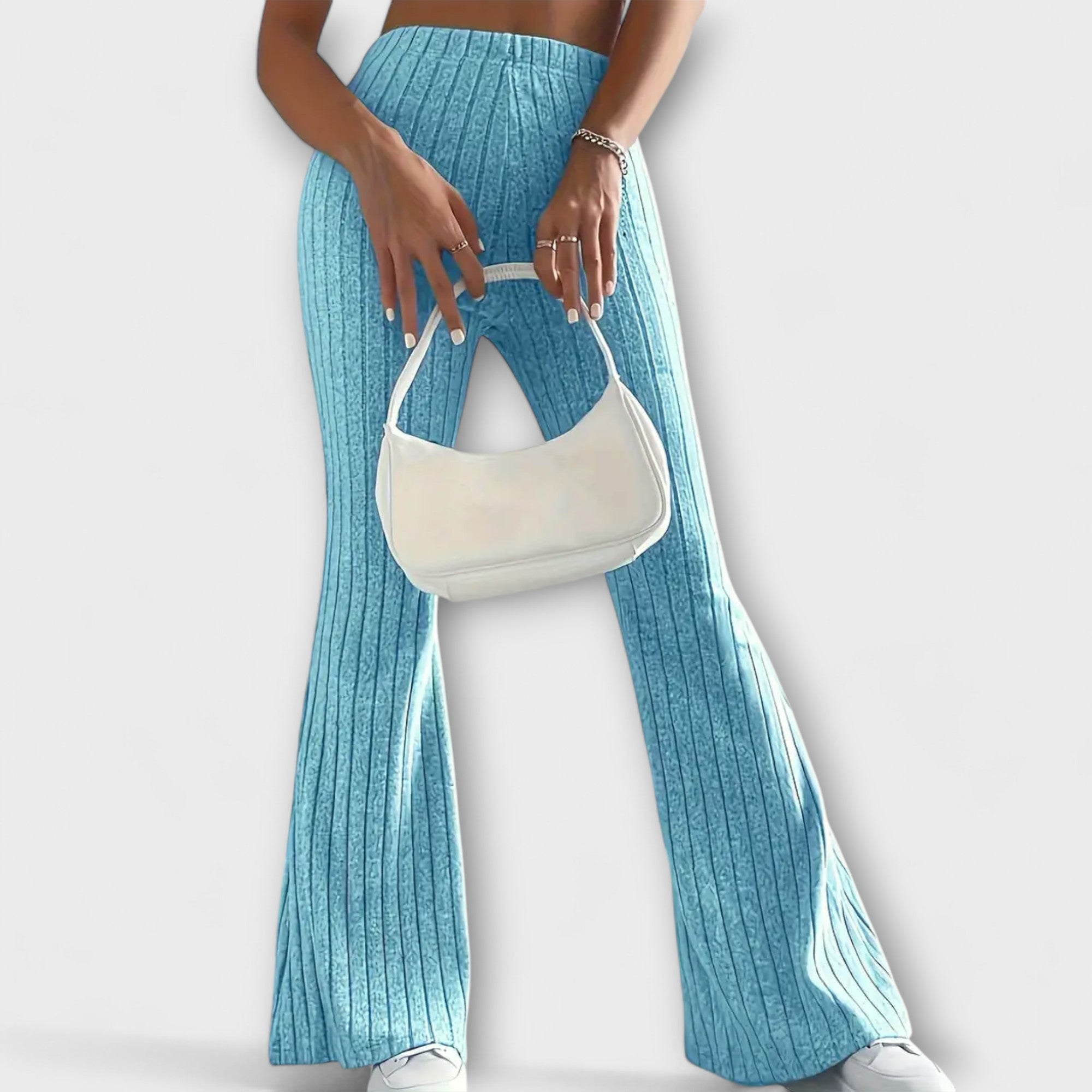 SlimFit Ribbed Bell-Bottoms