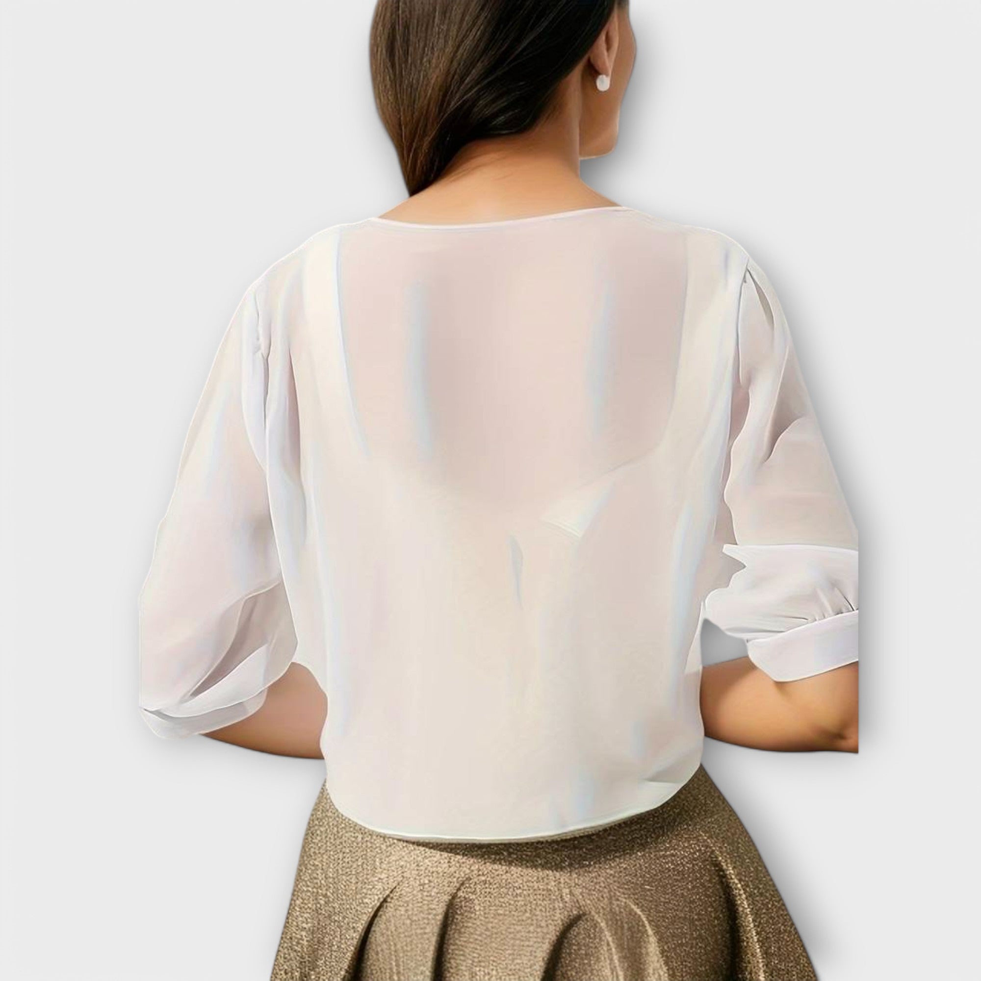 Elegant Sheer Wrap Top