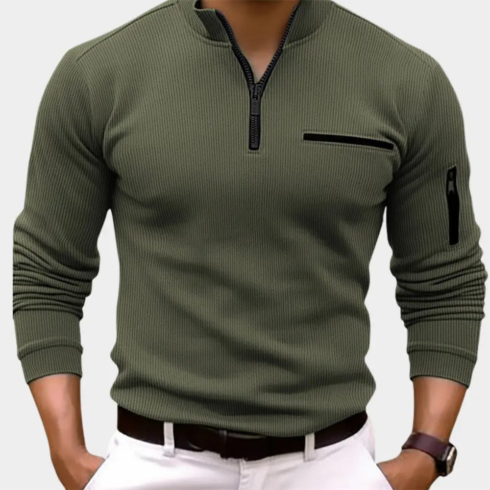 Refined High-Collar Knit