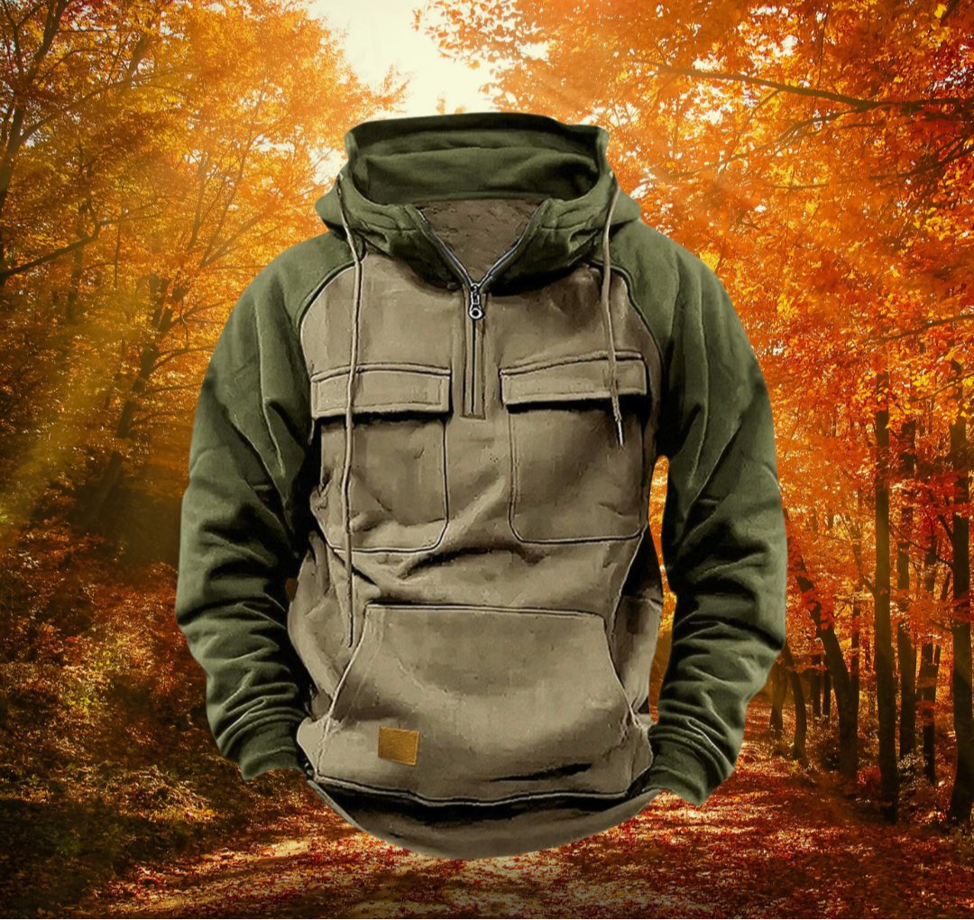 Rugged Hooded Winter Sweatshirt