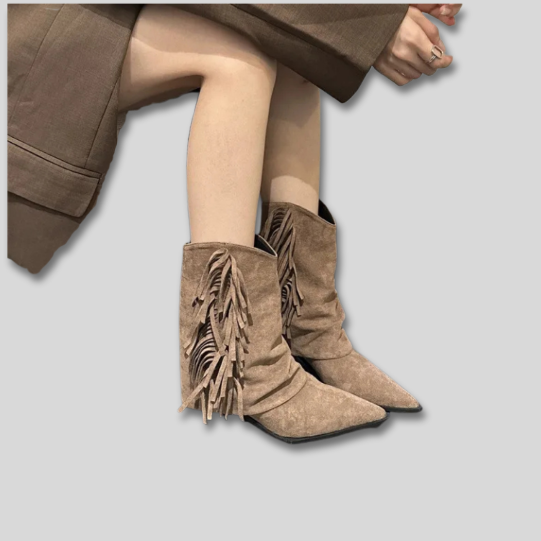 Suede Western Cowboy Boots