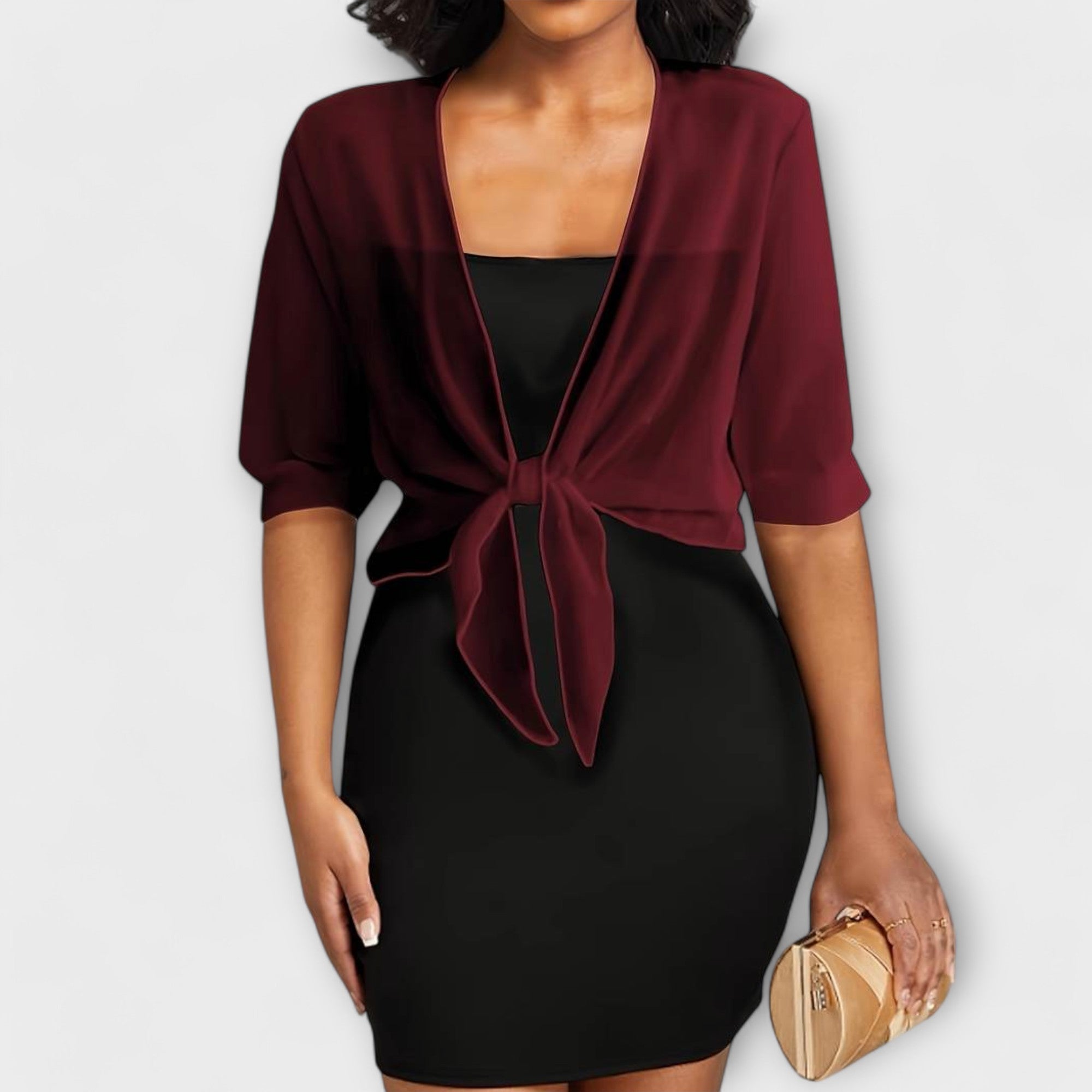 Elegant Sheer Wrap Top