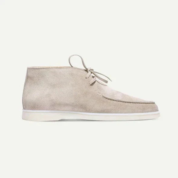 Suede shoes with laces