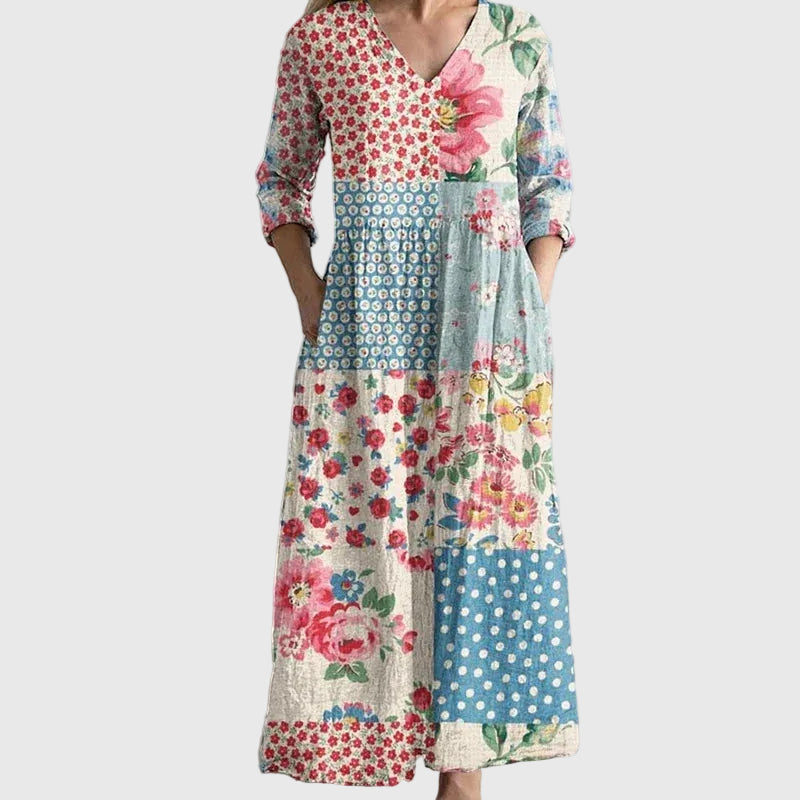 Boho Patchwork Maxi Dress