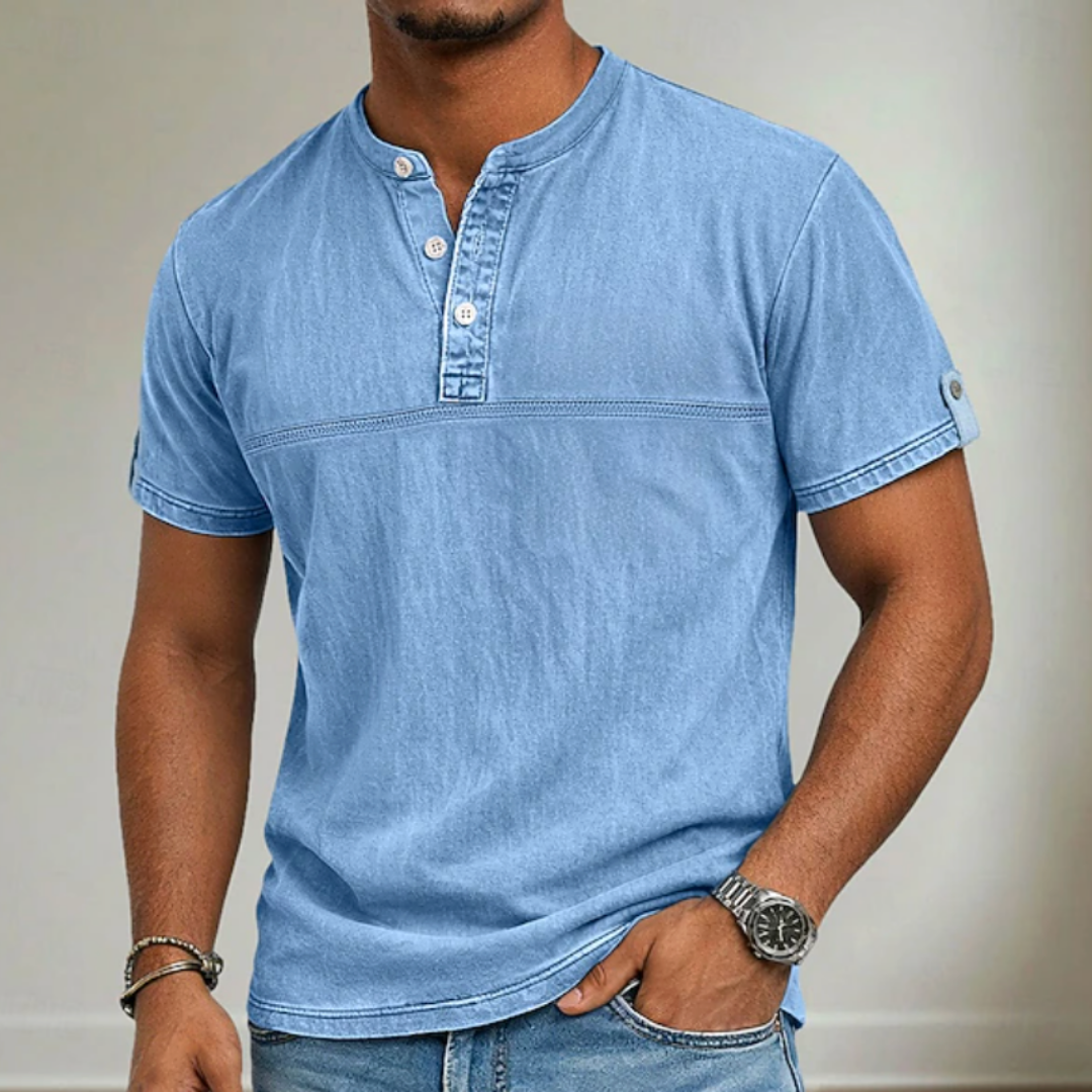 Modern Stand-Collar Henley