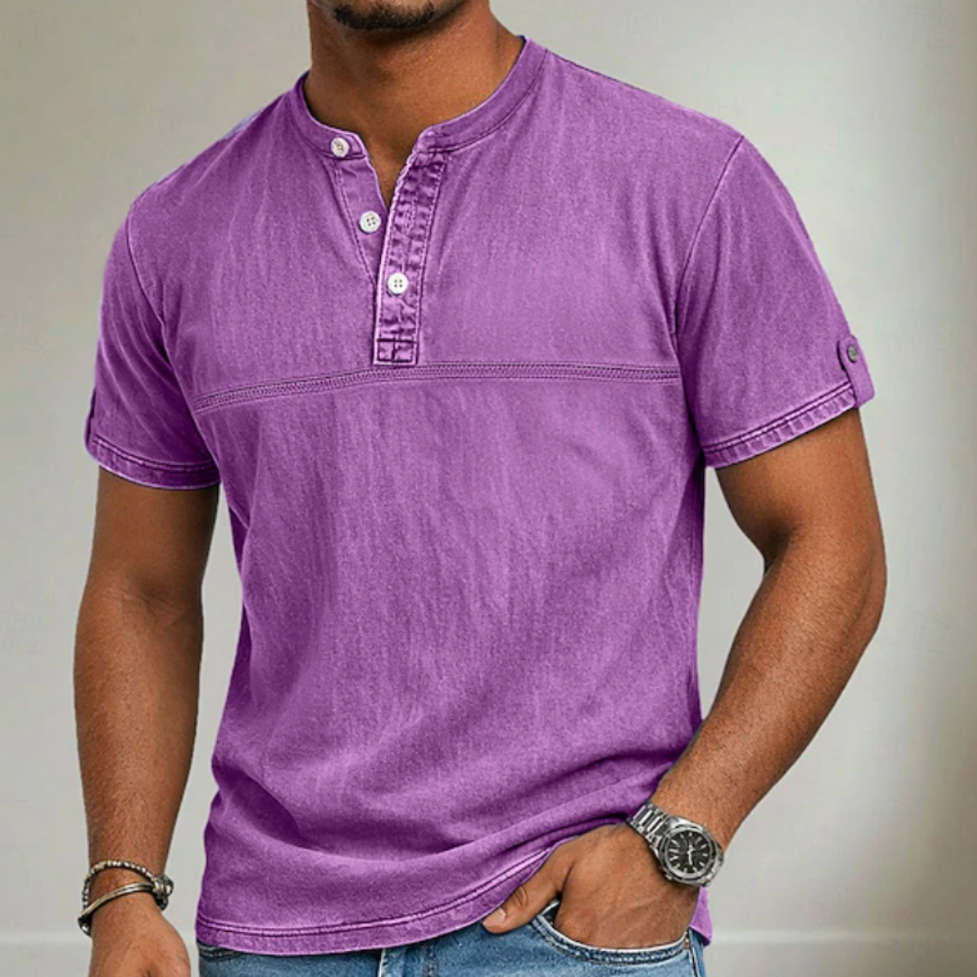 Modern Stand-Collar Henley